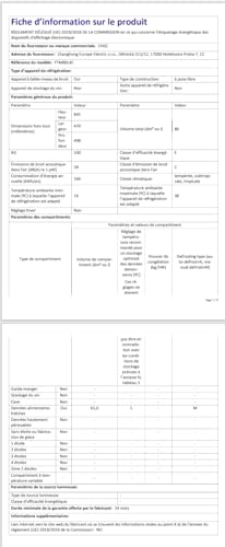 Réfrigérateur congélateur en haut Réfrigérateur congélateur - 86 L (61/25L) - Portes réversibles, Congélateur 4 étoiles, Machine à glaçons, Garantie compresseur 12 ans, Classe E