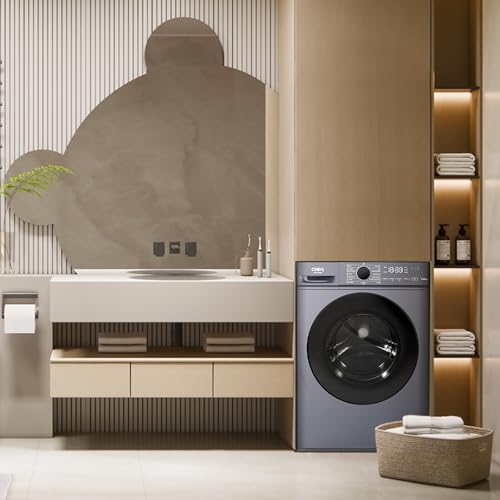 CW07123863AX Lave linge hublot - 7kg, Classe énergétique A, Moteur BLDC 1200 RPM, Lavage vapeur & rapide, 15 programmes, Design compact (60x46.5x84cm) - Gris