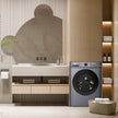 CW07123863AX Lave linge hublot - 7kg, Classe énergétique A, Moteur BLDC 1200 RPM, Lavage vapeur & rapide, 15 programmes, Design compact (60x46.5x84cm) - Gris