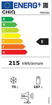 Réfrigérateur congélateur bas FBM260L 262L (187+75), Low frost, Acier inoxydable, Portes réversibles, 39 db, 12 ans de garantie sur le compresseur