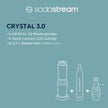 Machine à gazéifier Crystal 3.0 avec cylindre de CO2 Quick-Connect | avec 2 bouteilles en verre Crystal de 0,8 l | Couleur : titane