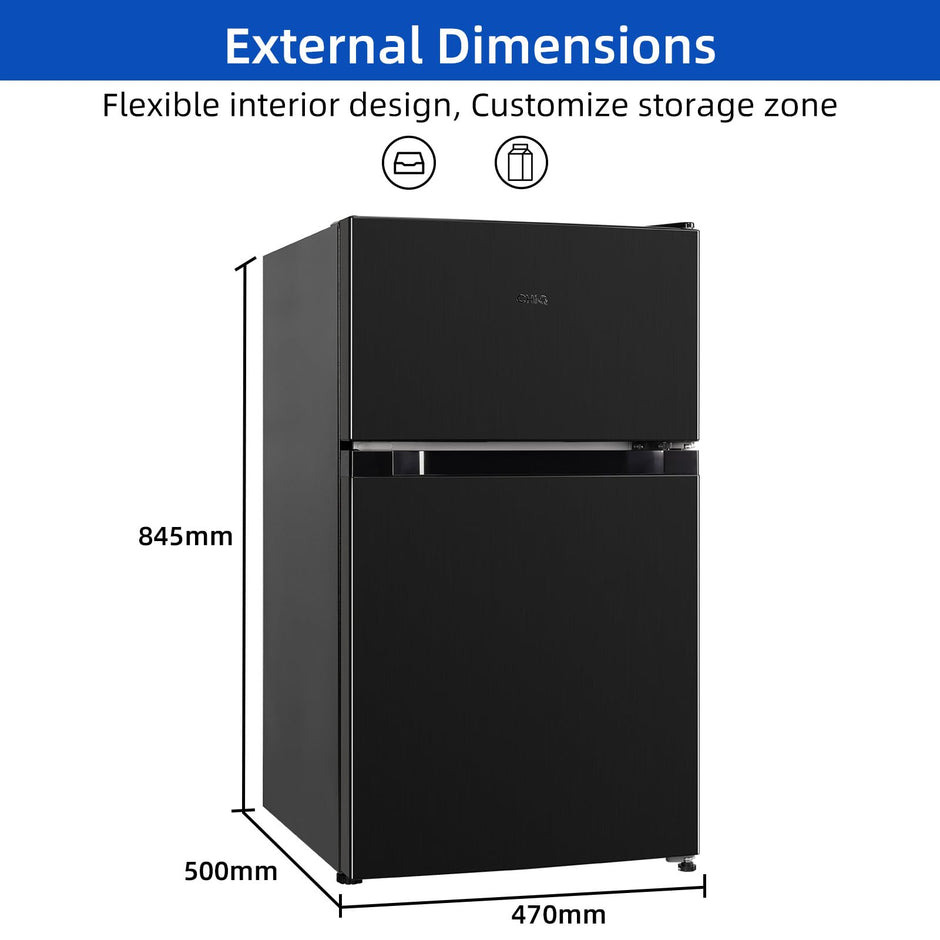 Réfrigérateur congélateur en haut Réfrigérateur congélateur - 86 L (61/25L) - Portes réversibles, Congélateur 4 étoiles, Machine à glaçons, Garantie compresseur 12 ans, Classe E