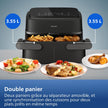 Air Fryer Série 1000 Panier Flexible avec Séparateur Amovible - Airfryer 7.1L, Technologie RapidAir, 10 Modes de Cuisson, 90% Matières Grasses en Moins(NA154/00)