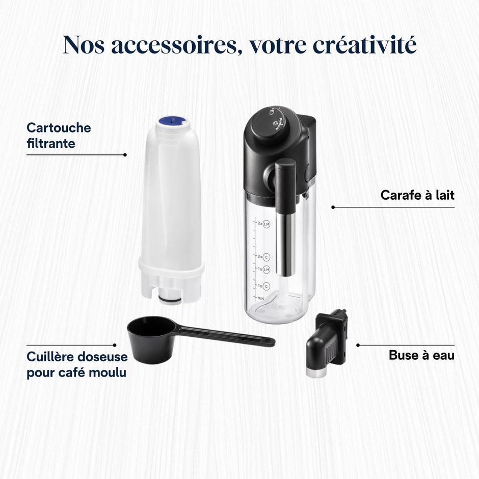 Magnifica Evo - Perfetto Machine à Café Automatique avec LatteCrema Mousseur à Lait Automatique, 7 Boissons en une Seule Touche, Commandes Soft Touch, Argent et Noir (ECAM292.81.SB)
