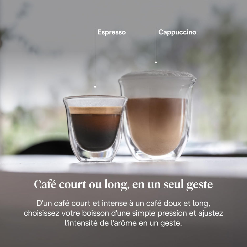 Magnifica S - Perfetto Machine à Café Automatique avec Mousseur à Lait Manuel, Noir (ECAM22.110.B)