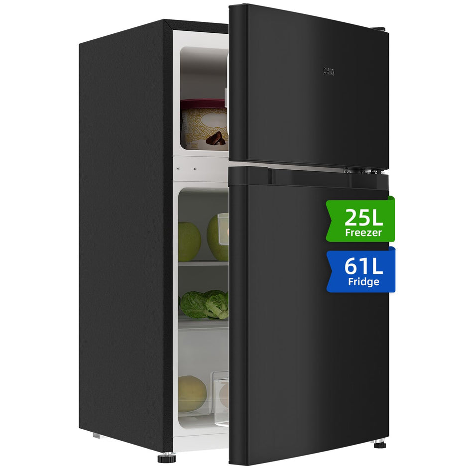 Réfrigérateur congélateur en haut Réfrigérateur congélateur - 86 L (61/25L) - Portes réversibles, Congélateur 4 étoiles, Machine à glaçons, Garantie compresseur 12 ans, Classe E