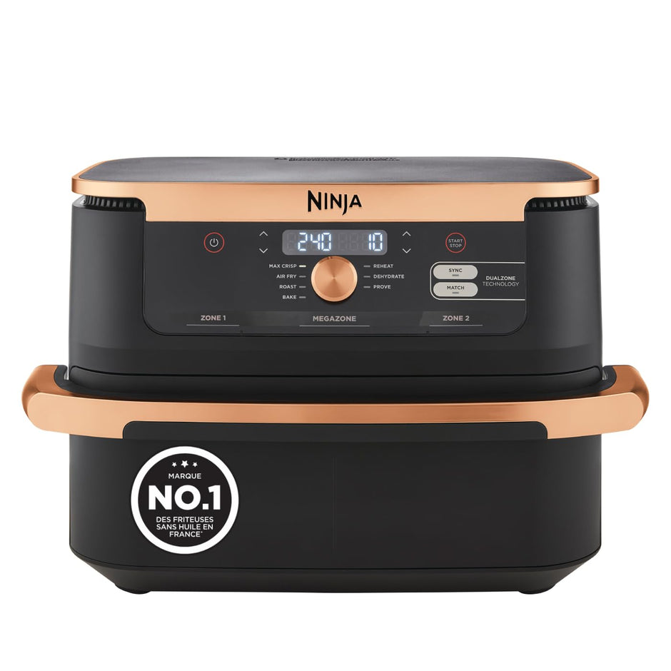 Foodi FlexDrawer Air Fryer, Dual Zone Avec Séparateur Amovible, Grand Tiroir de 10.4 L, AF500EUCP