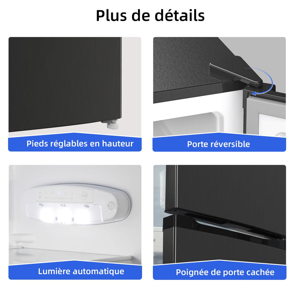 CBM159LEBD Réfrigérateur congélateur bas157 litres (109 + 48) Low Frost, Faible bruit, Refroidissement rapide, Faible emcombrement