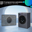 CW07123863AX Lave linge hublot - 7kg, Classe énergétique A, Moteur BLDC 1200 RPM, Lavage vapeur & rapide, 15 programmes, Design compact (60x46.5x84cm) - Gris