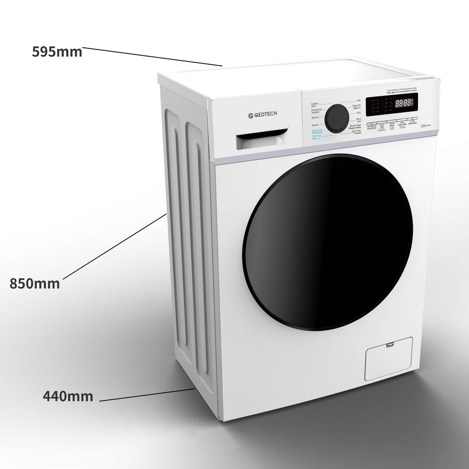 Lave-linge frontal GLL71200WH - 7 Kgs - 1200 tr/mn - 16 programmes - Eco - Intensif - Rapide – Très Faible conso