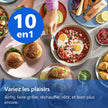 Air Fryer Série 1000 Panier Flexible avec Séparateur Amovible - Airfryer 7.1L, Technologie RapidAir, 10 Modes de Cuisson, 90% Matières Grasses en Moins(NA154/00)