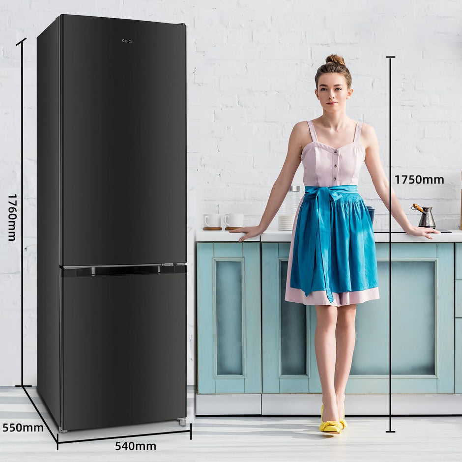 Réfrigérateur congélateur bas FBM260L 262L (187+75), Low frost, Acier inoxydable, Portes réversibles, 39 db, 12 ans de garantie sur le compresseur