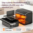 Air Fryer 10L Twinfry, Friteuse sans Huile Double Résistance, Airfryer à Dual Zone Avec Séparateur Amovible