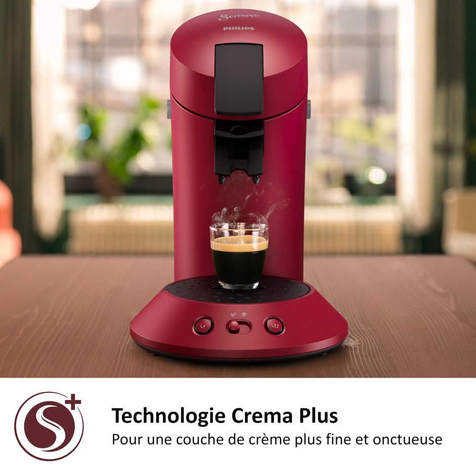 SENSEO Original Plus Machine à Café à Dosettes Plastique Recyclé (CSA210/91)