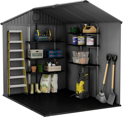 6 x 8 ft Outdoor Garden Storage Shed with Double Doors