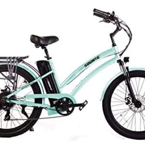Soumye 48V500W13Ah 26" Step-Thru Beach Cruiser Electric E-Bike