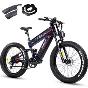 FREESKY Electric Bike 1000W BAFANG Motor Dual Battery 26”Fat Tire Electric Bike
