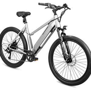 Schwinn Marshall Electric Hybrid Bike for Adults, Large/X-Large Step-Thru Aluminum Frame