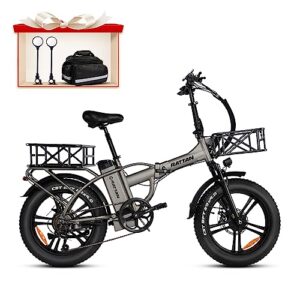 Rattan 750W LM/LF Pro Electric Bike for Adults 20" x 4.0 Fat Tire Electric Bicycles