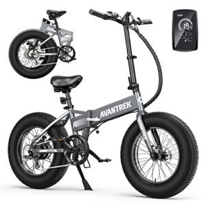 AVANTREK Cybertrack 200 Electric Bike Foldable 20"x4" Fat Tire Electric Bicycle