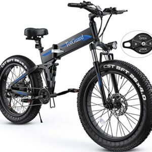 TotGuard Electric Bike, 26"x4" Electric Bike for Adults Fat Tire 500W 21.6MPH Ebike