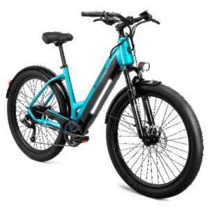Schwinn Coston CE Adult Electric Hybrid Bike, Small/Medium Step-Thru Frame