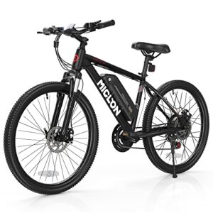 MICLON Electric Bike, Electric Bike for Adults 26'' E-Bikes 350W BAFANG Motor