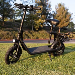 SEHOMY Electric Scooter with Seat for Adults, Portable Scooters Adults 15.5MPH Lightweight